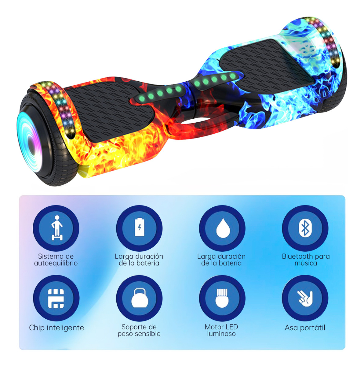 Hoverboard Elétrico Skate Overboard 6.5 LED Bluetooth Maria 3
