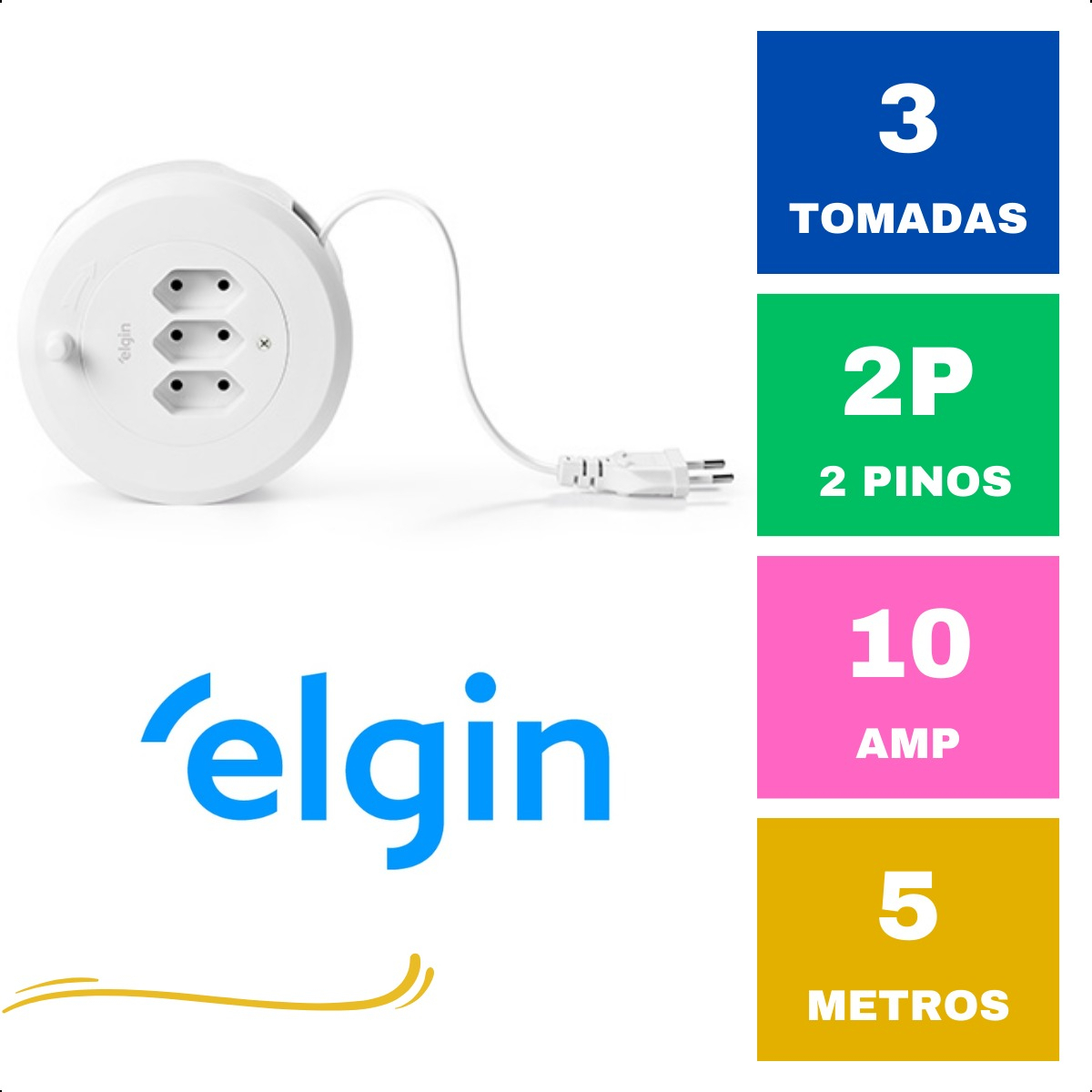 Extensão Elétrica Carretel Elgin 4