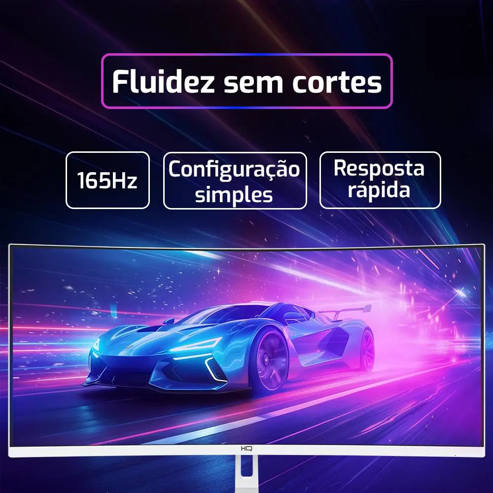 Monitor Gamer 34" Curvo Branco 1 ms 165 Hz HQ Creen 3