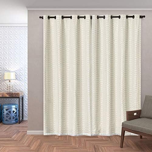 Cortina Blackout PVC com Tecido Voil Xadrez 2