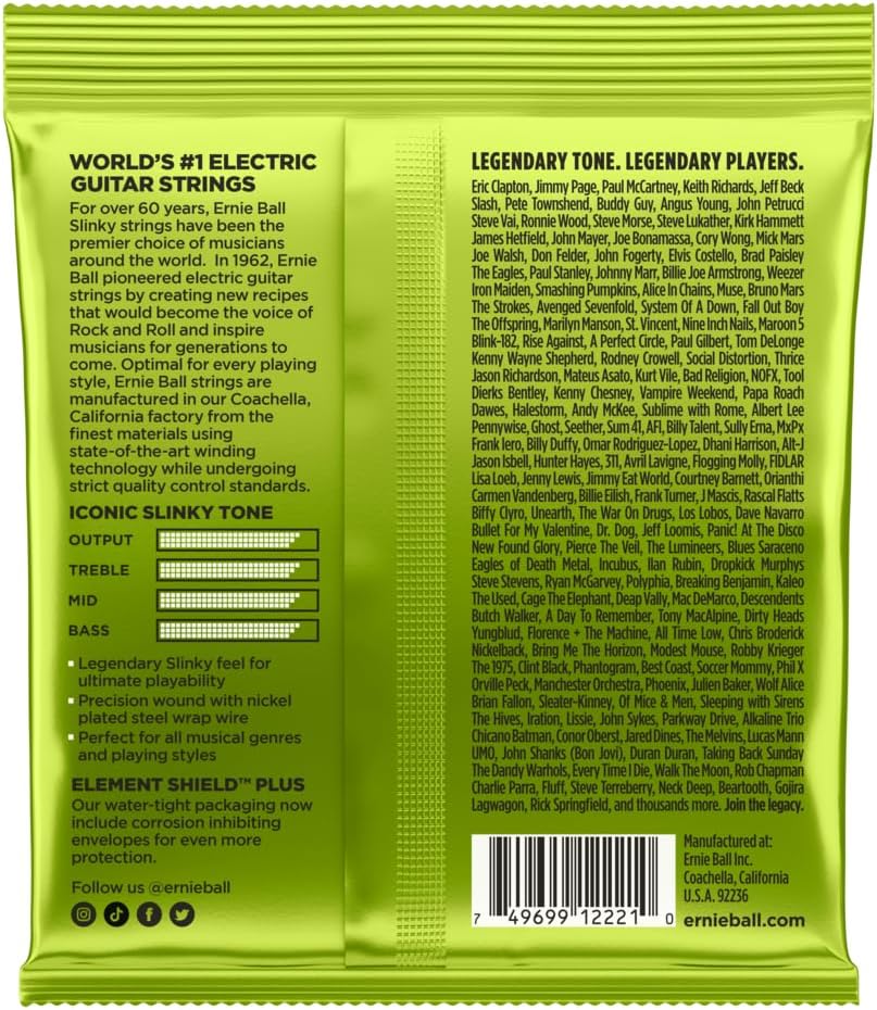 Cordas para Guitarra Elétrica Ernie Ball Regular Slinky 2