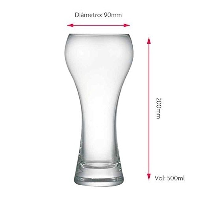 Jogo de Copos de Cristal Weiss Premium G Para Cerveja 500 ml 2 Pcs 2