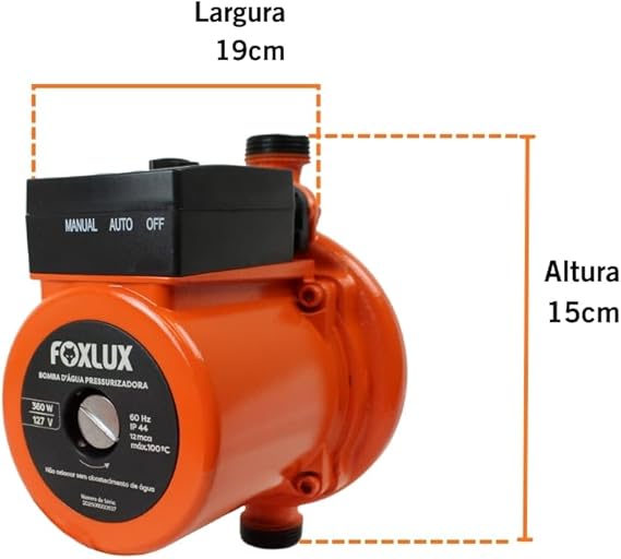 Bomba d'Água Pressurizadora 360 W 3