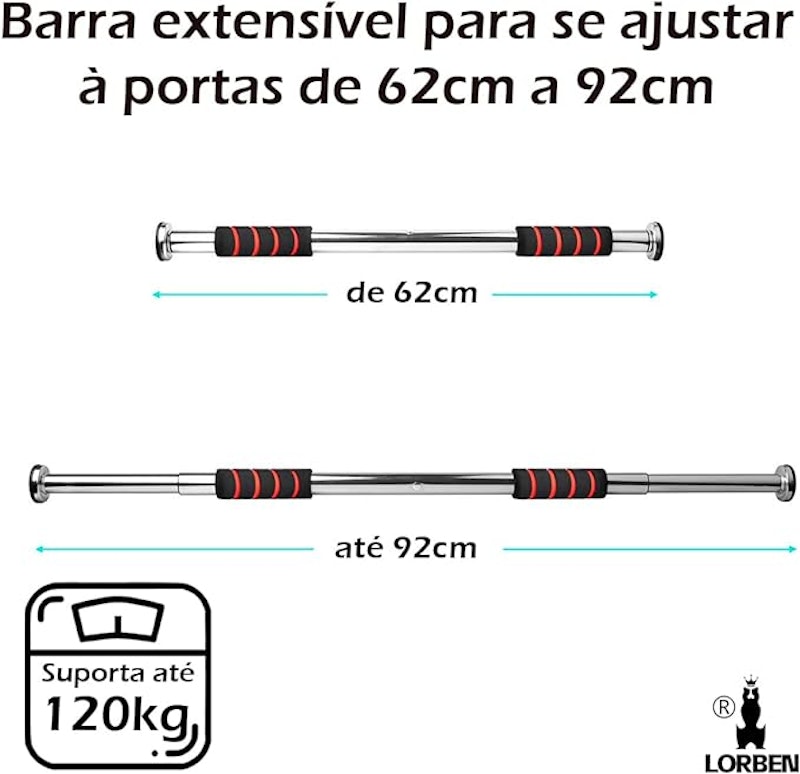 Barra de Porta Fixa Extensível Lorben 6