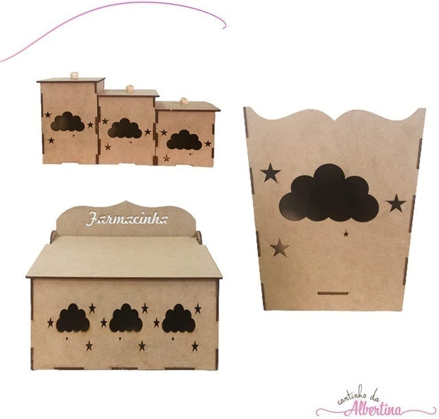 Kit Higiene Bebê Nuvem com Fiação 2