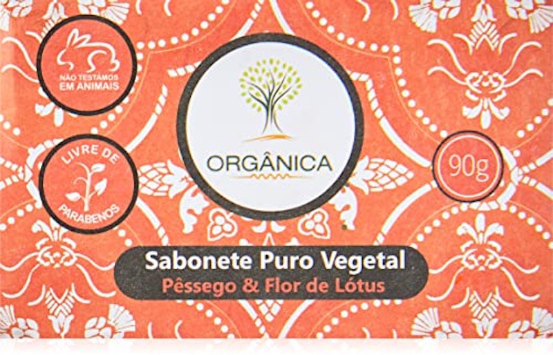 Sabonete em Barra Puro Vegetal Pêssego e Flor de Lótus 1