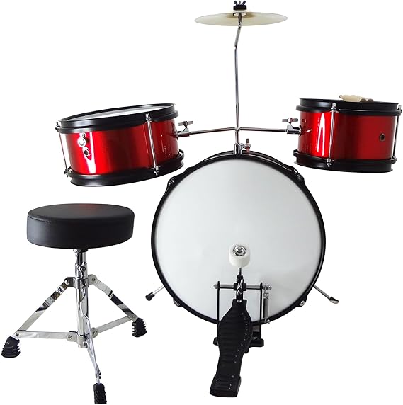 Bateria Infantil Acústica 2T com Banco e Pedal  3