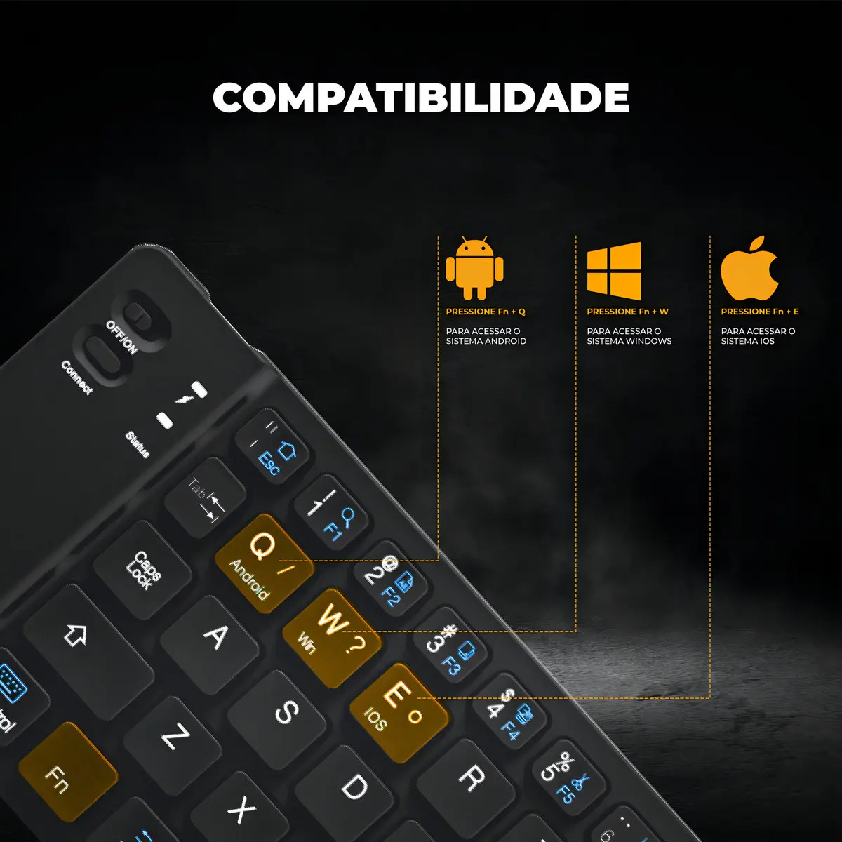 Mini Teclado Dobrável sem Fio Armor Gshield 2