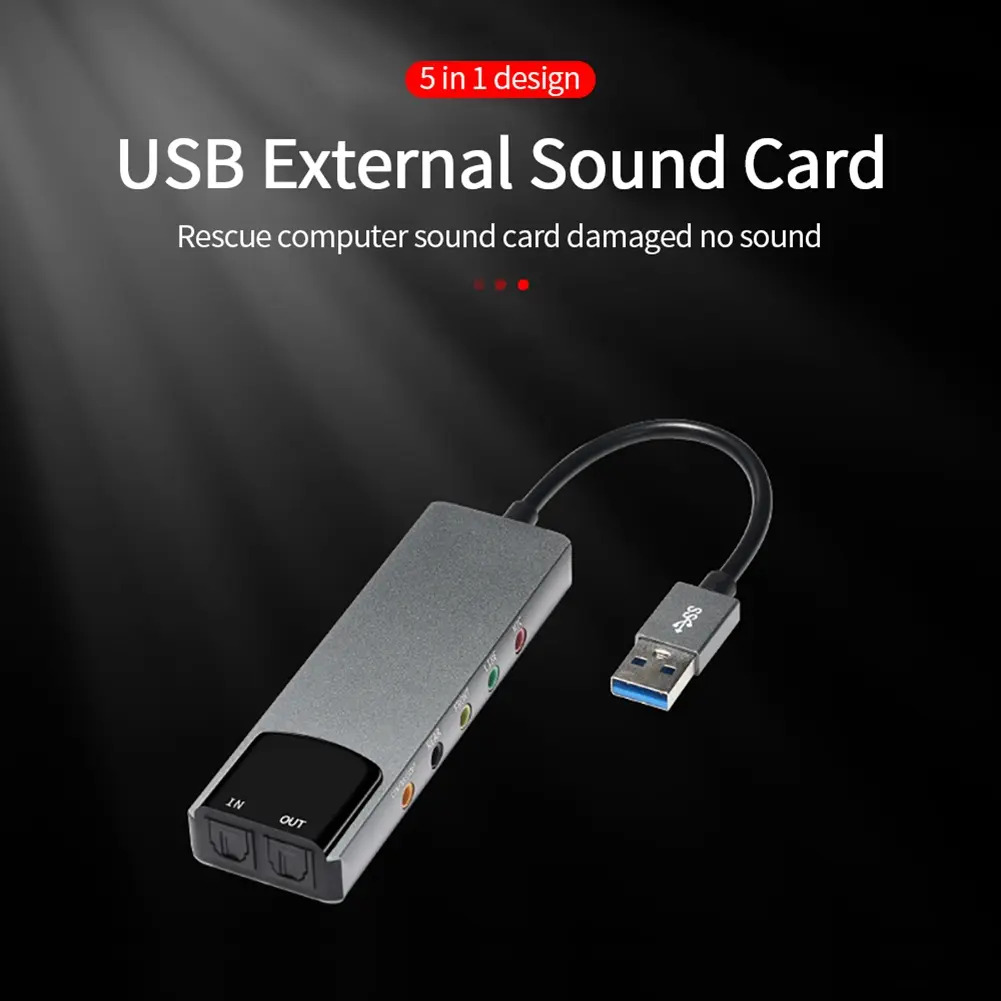 Placa de Som Surround USB 7.1 JJ 4