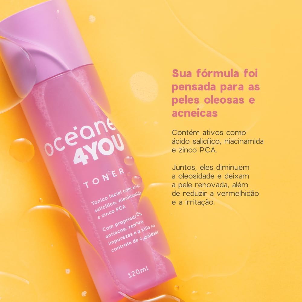 Tônico Facial com Ácido Salicílico Toner - 4you 3