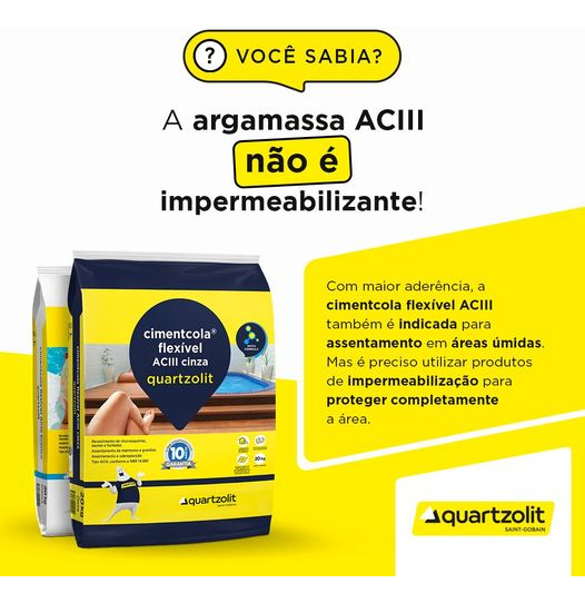 Argamassa Colante Cimentcola Flexível ACIII  3