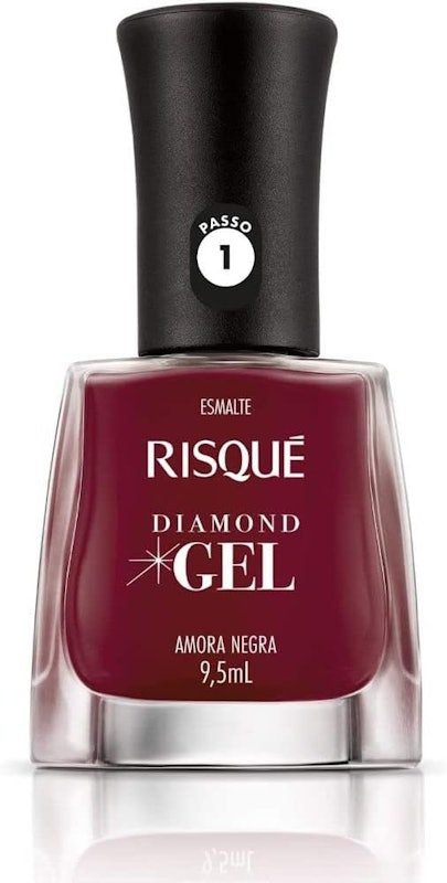 Esmalte Risqué Diamond Gel Amora Negra 1