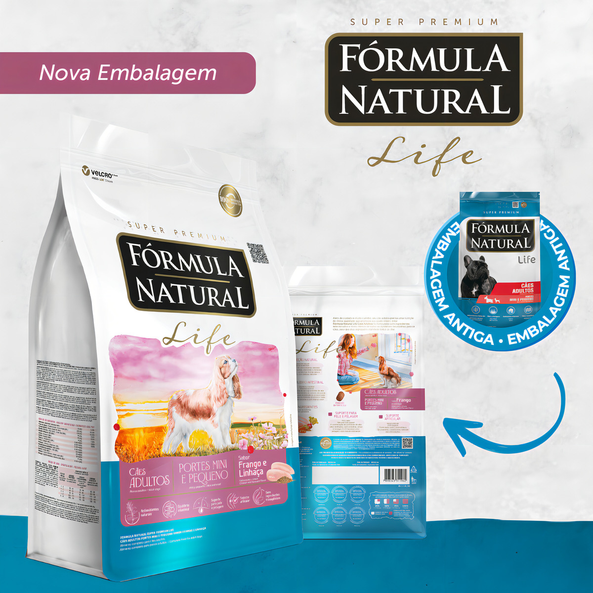 Fórmula Natural Super Premium Life Cães Adultos Portes Mini e Pequeno Frango e Linhaça 2