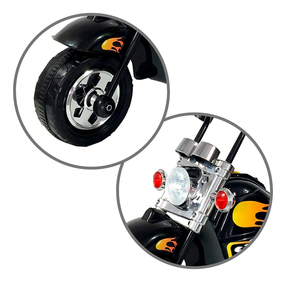 Mini Moto Elétrica Infantil 6 V Tipo Harley 3
