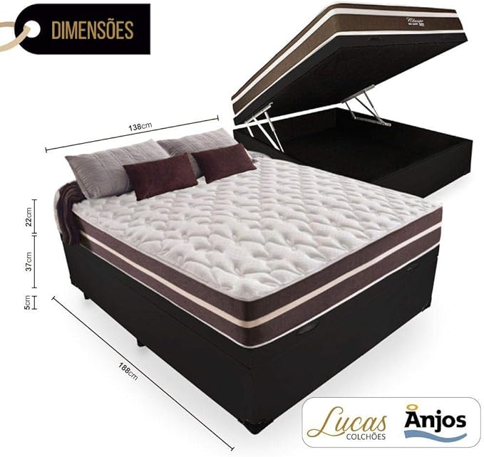 Cama Box Casal + Colchão De Molas Classic Superlastic 5