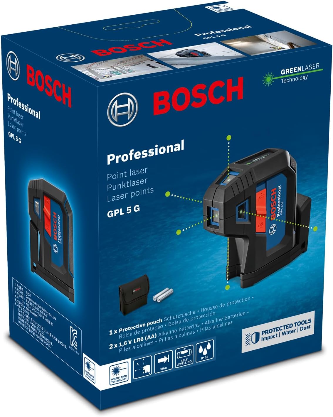 Nível a Laser Verde Bosch GPL 5 G de 5 Pontos 4