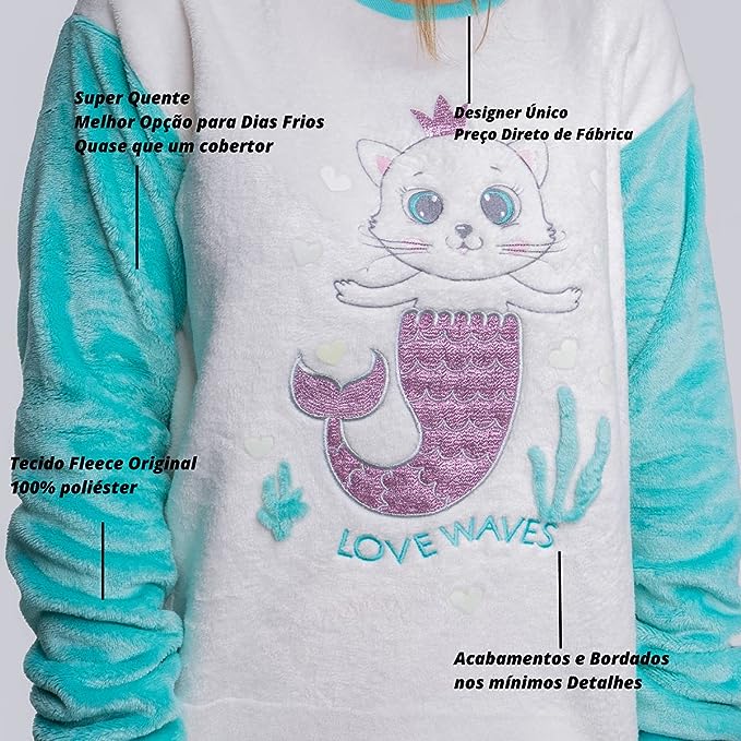 Pijama Inverno Fleece Soft Plush Quentinho 2