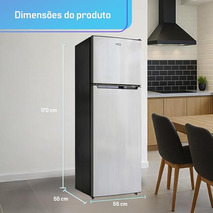 Geladeira HQ Defrost 290 L Cinza 4