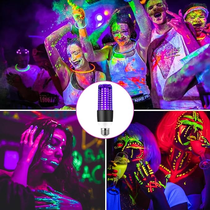 Lâmpada LED preta 15 W UV 2