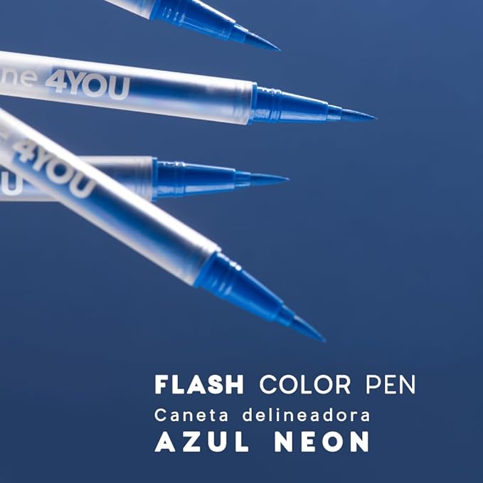 Caneta Delineadora Azul - Flash Color Pen Neon Blue 4you 2