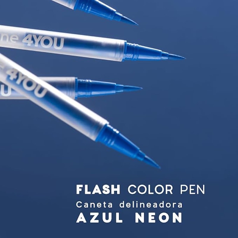 Caneta Delineadora Azul - Flash Color Pen Neon Blue 4you 2