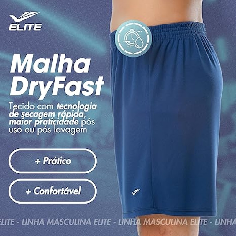 Kit 2 Shorts Corrida Esporte Casual Elite 4