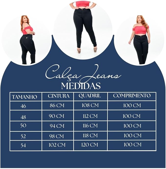 Calça Jeans Skinny Plus Size 5