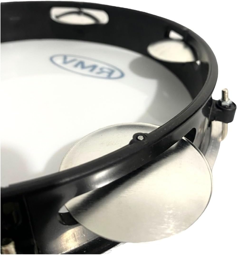Pandeiro Profissional RMV 10" Preto Pele Leitosa 5