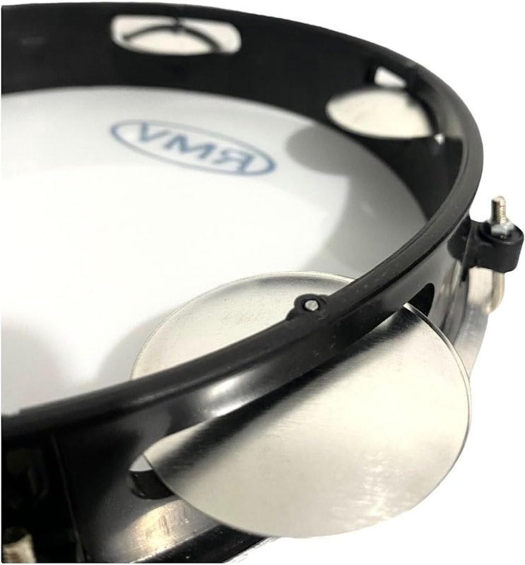 Pandeiro Profissional RMV 10" Preto Pele Leitosa 5