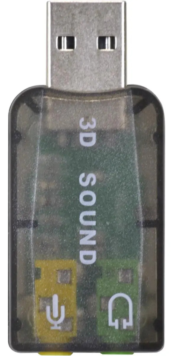 Adaptador Vinik Placa de Som USB 5.1 Canais Virtual AUSB51 4