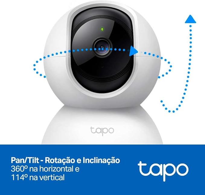 Câmera Wi-Fi de Segurança Residencial Pan/Tilt 4