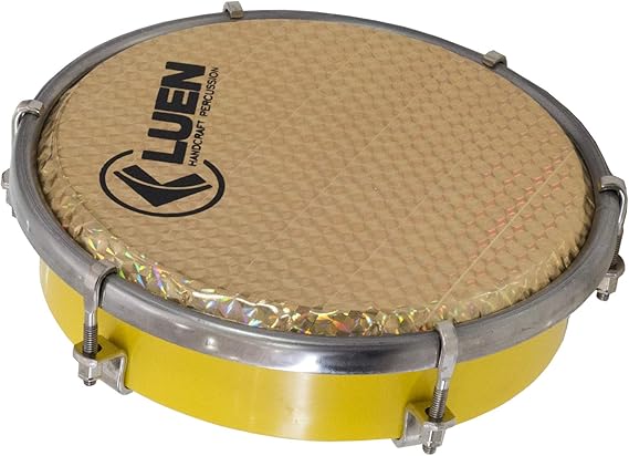 Tamborim 6" ABS Amarelo Tarr Pele Holográfica 1