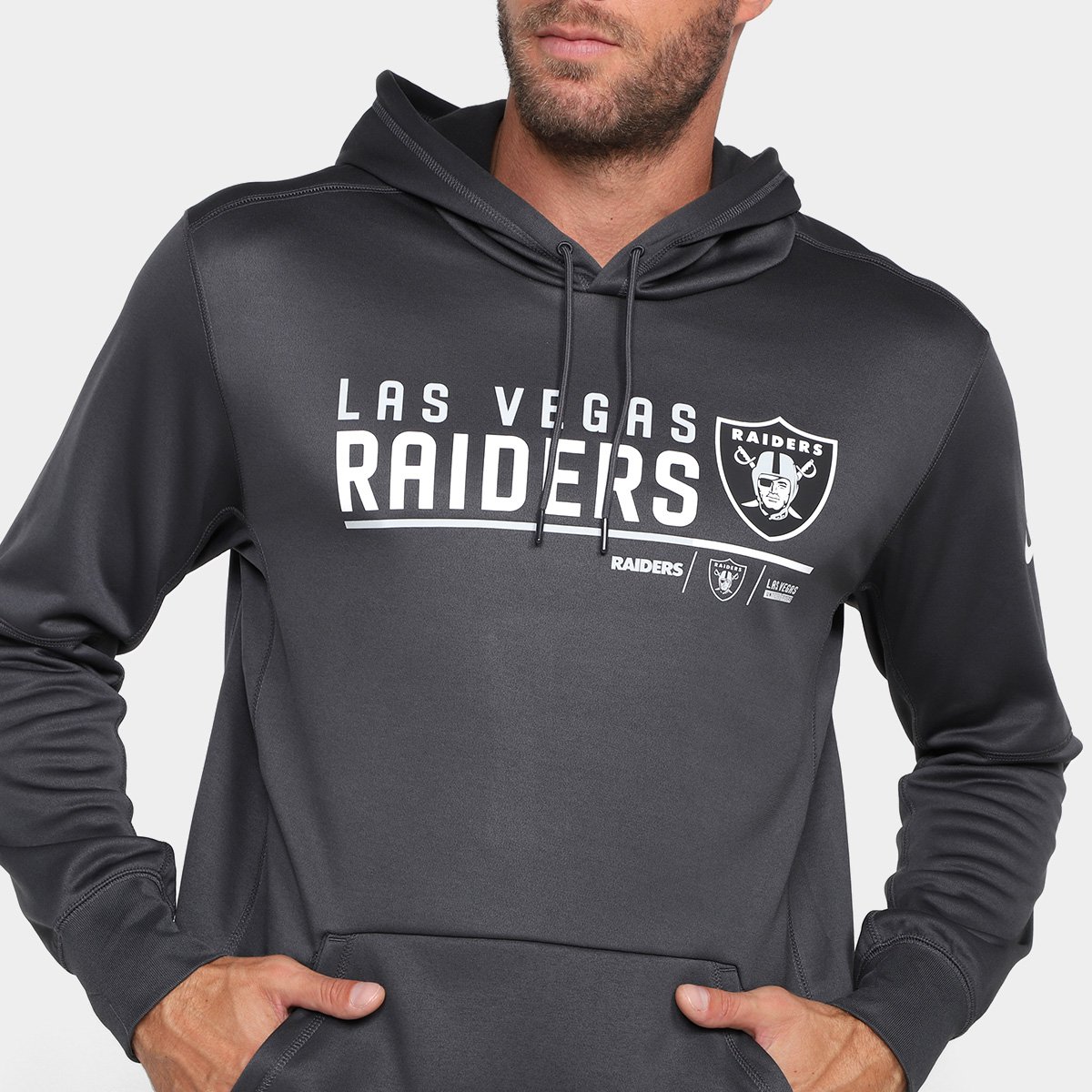 Moletom NFL Las Vegas Raiders Nike com Capuz 3