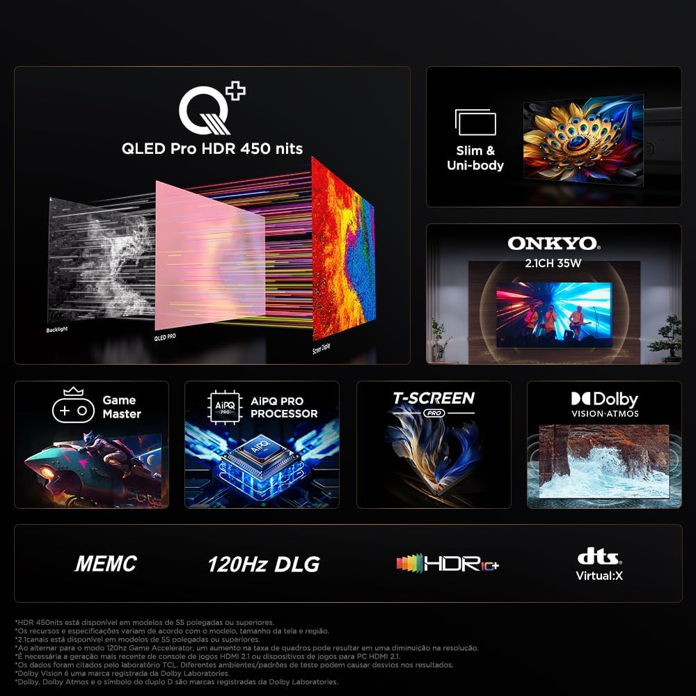 TCL Advanced 4K QLED TV C655 55" 5
