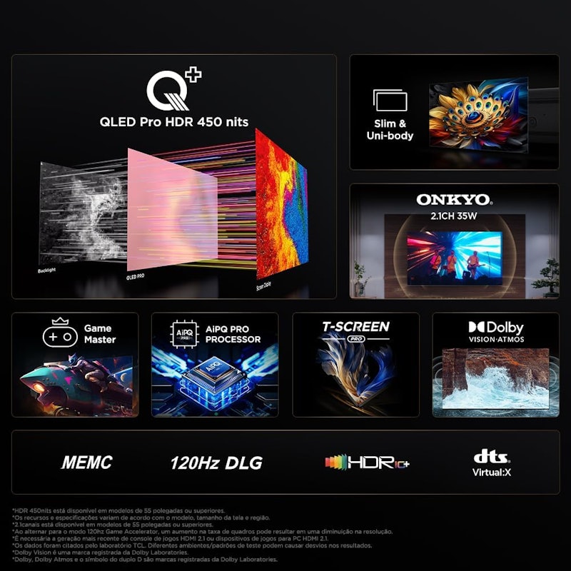TCL Advanced 4K QLED TV C655 55" 5