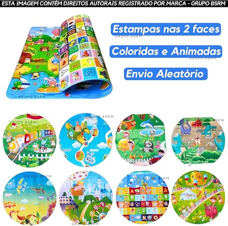 Tapete Infantil Dupla Face Tatame Educativo Caycoin 2