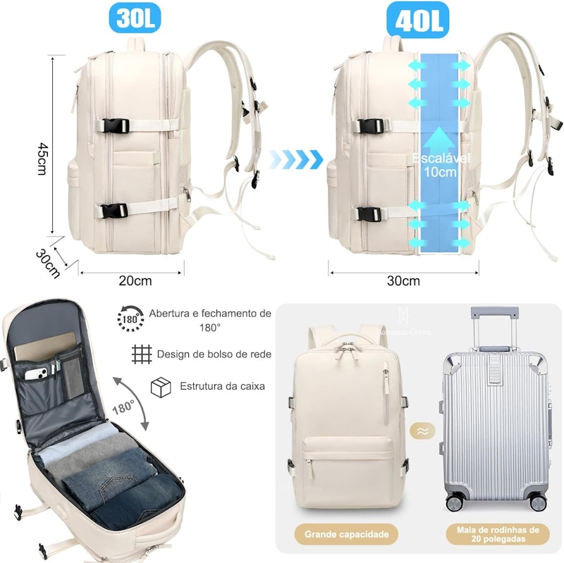 Mochila Viagem Masculina Feminina para Notebook Executiva Romantic Crown 2