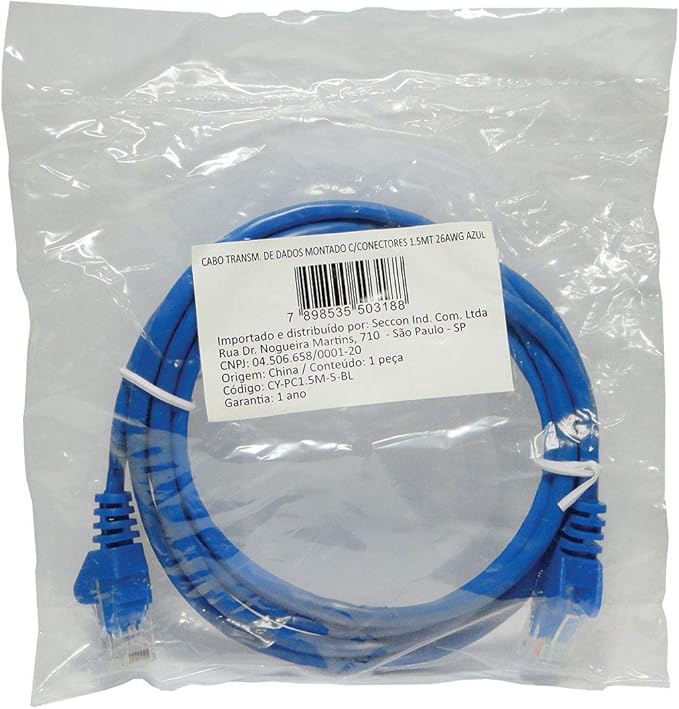 Cabo de Rede UTP CAT5E 26AW 1,5 m  4