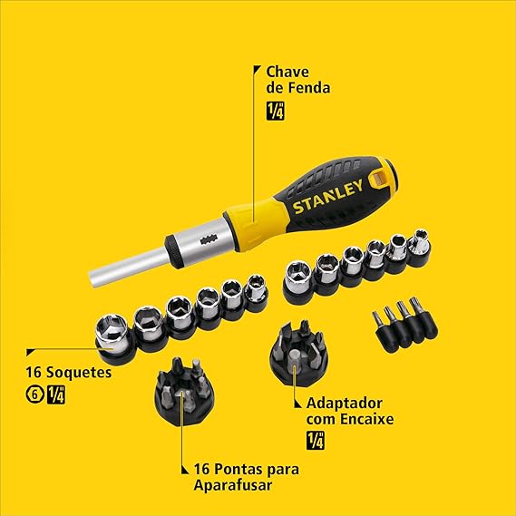 Chave Catracada 29 Peças Multibits Soquetes 3