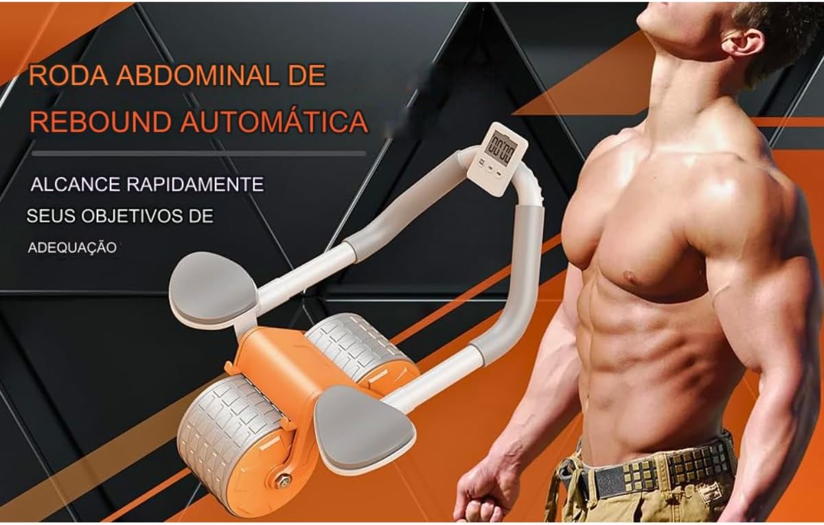 Aparelho de Ginástica Rolo Roda Abdominal com Suporte de Cotovelo 4