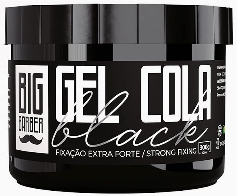 Gel Cola Black Big Barber Pigmentado Fixação Extra Forte Profissional 1