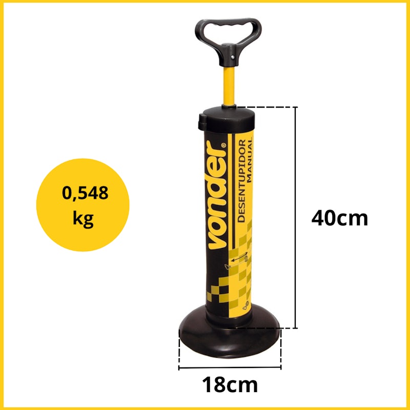 Desentupidor Manual Tipo Bomba Vonder DM 500 3