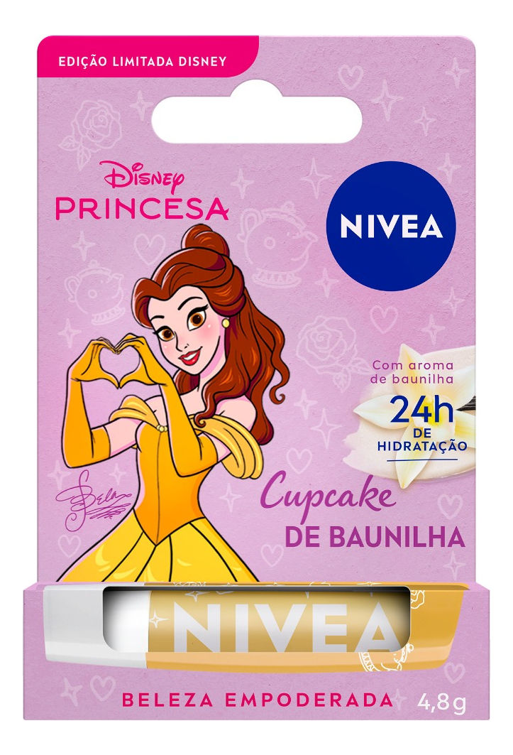 Nivea Hidratante Labial Cupcake de Baunilha Ed. Limitada Bela Disney 1