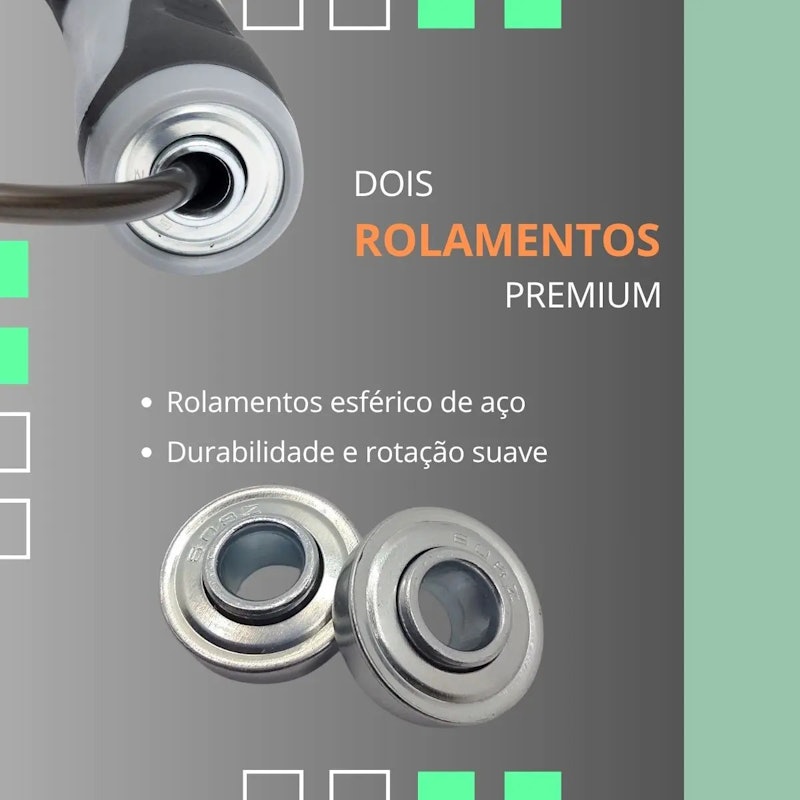 Corda de Pular Profissional com Rolamento Premium Ajustável 5