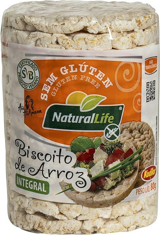 Biscoito de Arroz Integral Natural Life 1