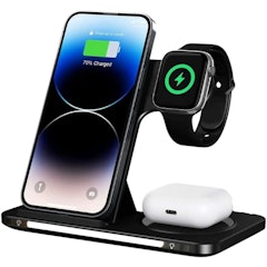Carregador sem Fio Rápido Indução Wireless 3 em 1 Kaidi