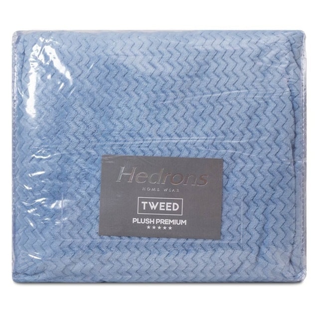 Cobertor Solteiro Hedrons Plush Tweed 5