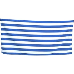 Toalha de Praia Cabana Listrada Azul e Branco