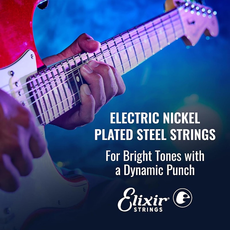 Cordas Elixir para Guitarra Elétrica de Aço com Revestimento de Níquel e NANOWEB 4
