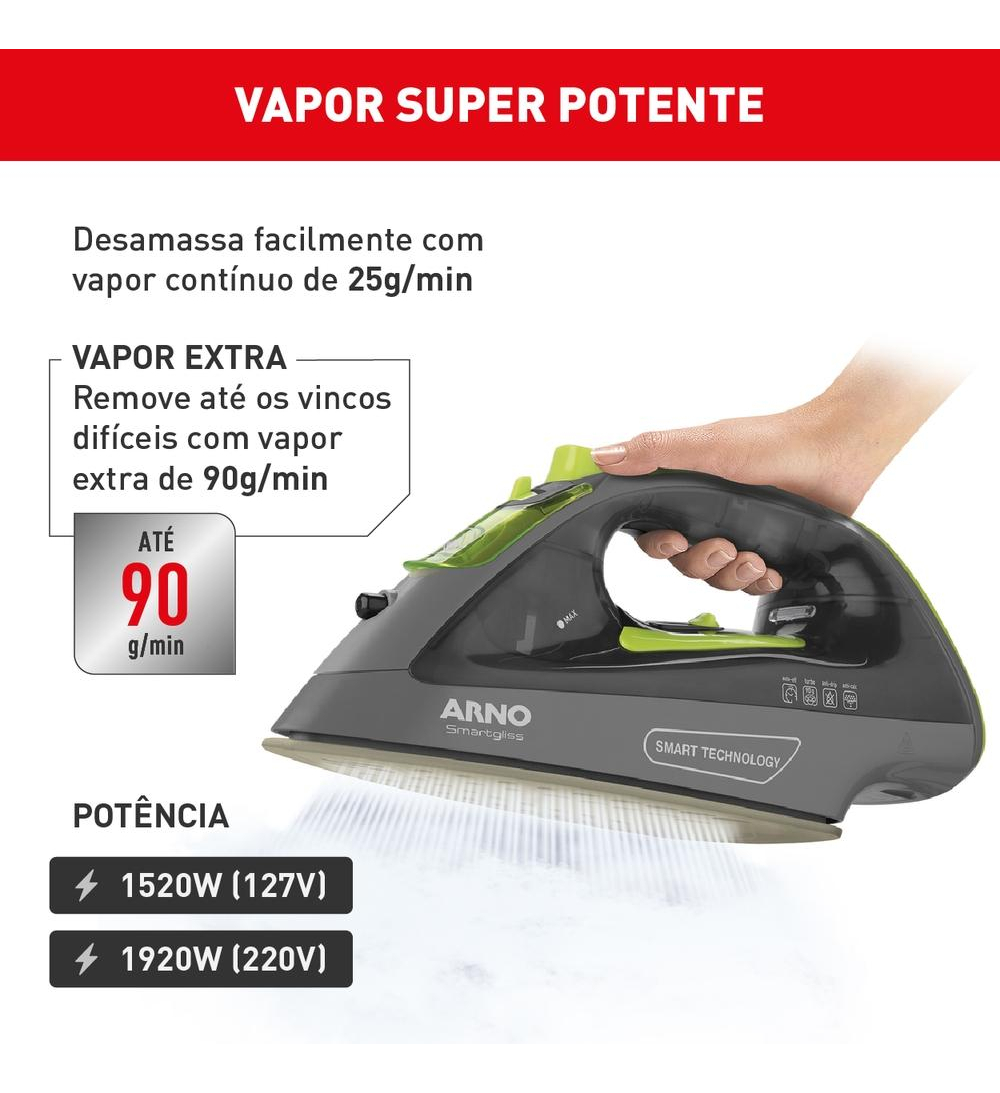 Ferro a Vapor Smartgliss com Base Cerâmica FSC1 (127 V) 4